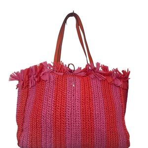 Kate Spade Stylish Pink and Red Tote Bag